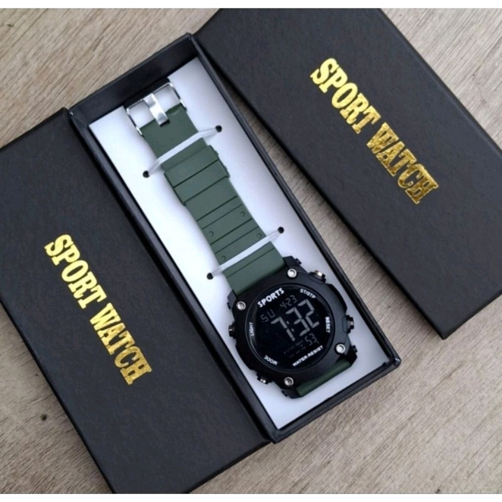 Jam Tangan Digital Pria Sporty  free box keren dan Kekinian