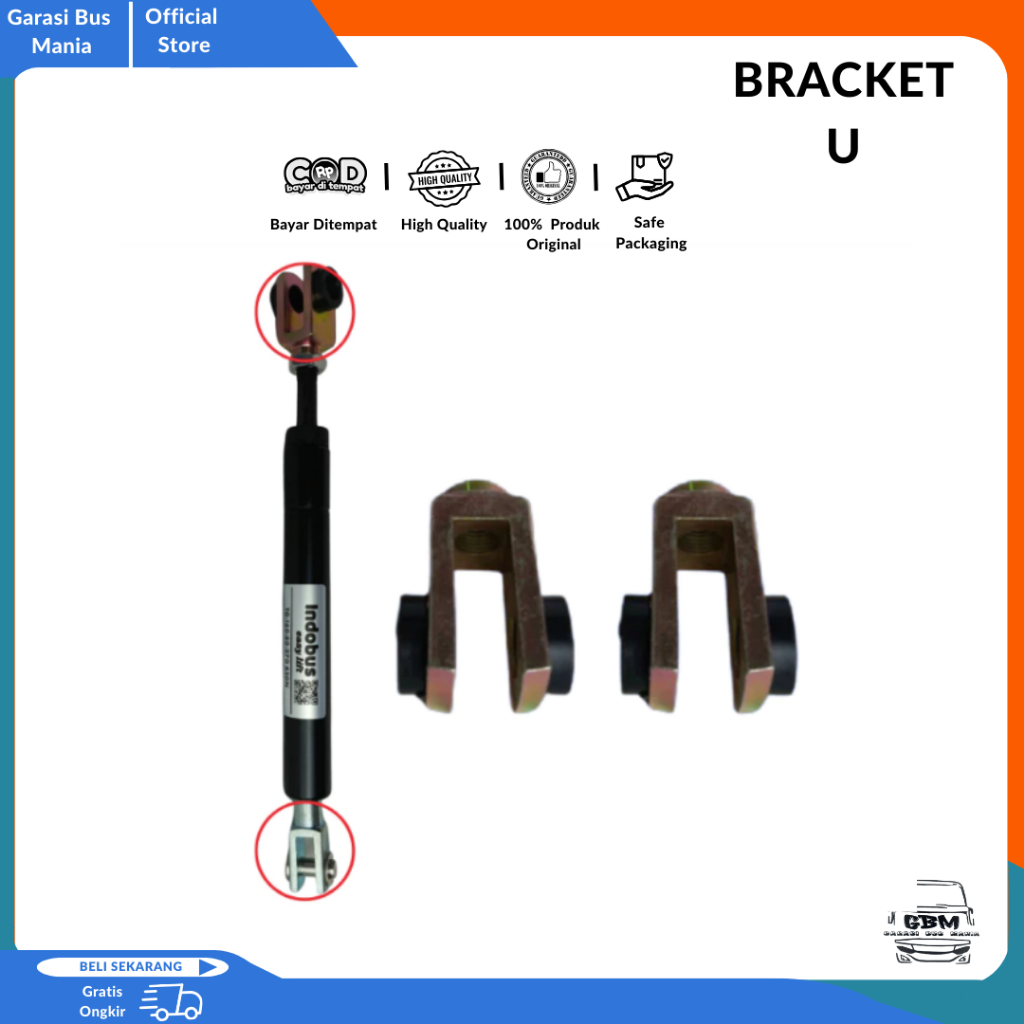 Bracket U Gas Spring/Bracket Stabilus