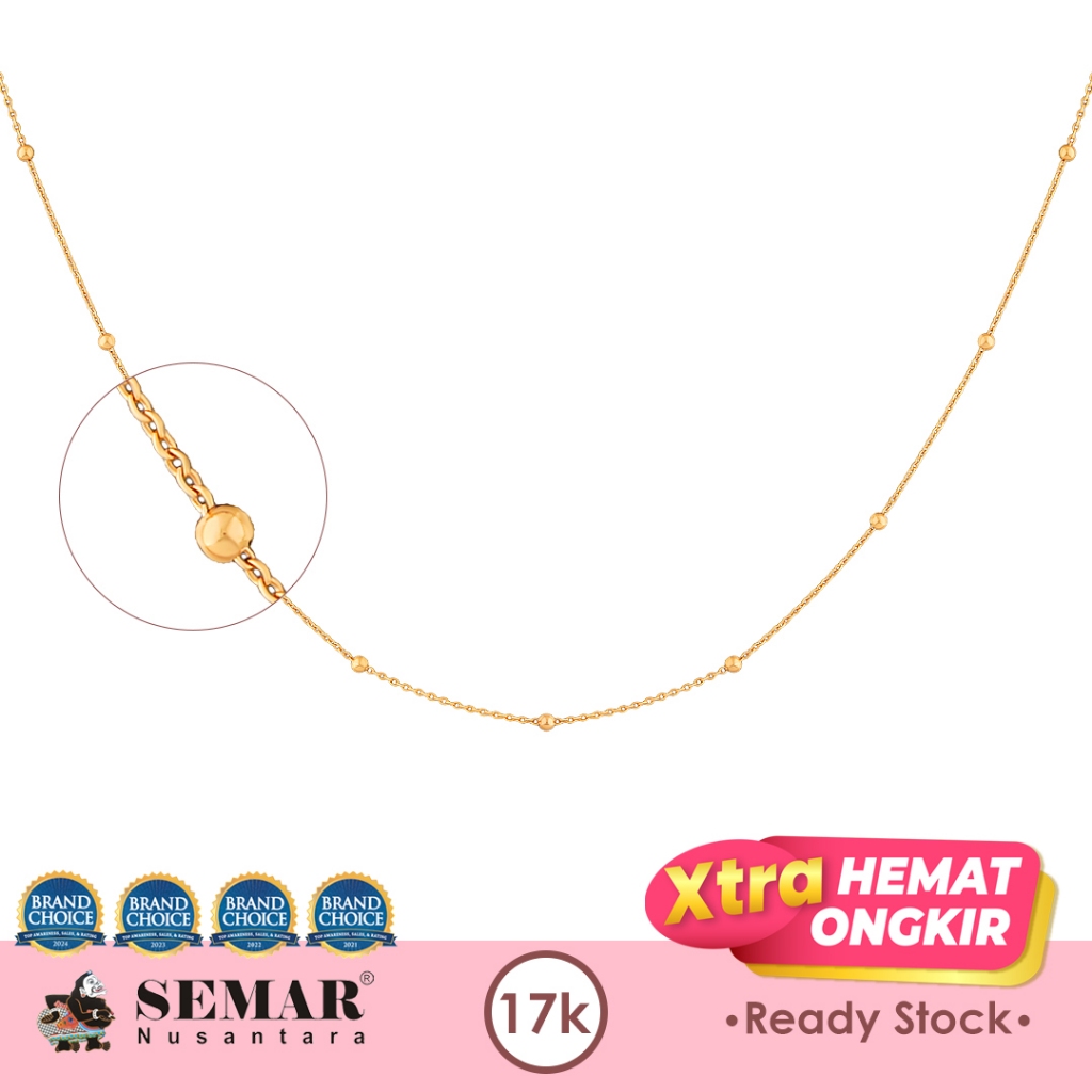 Kalung Emas Jedar Mrican Rose Gold 17K Semar Nusantara