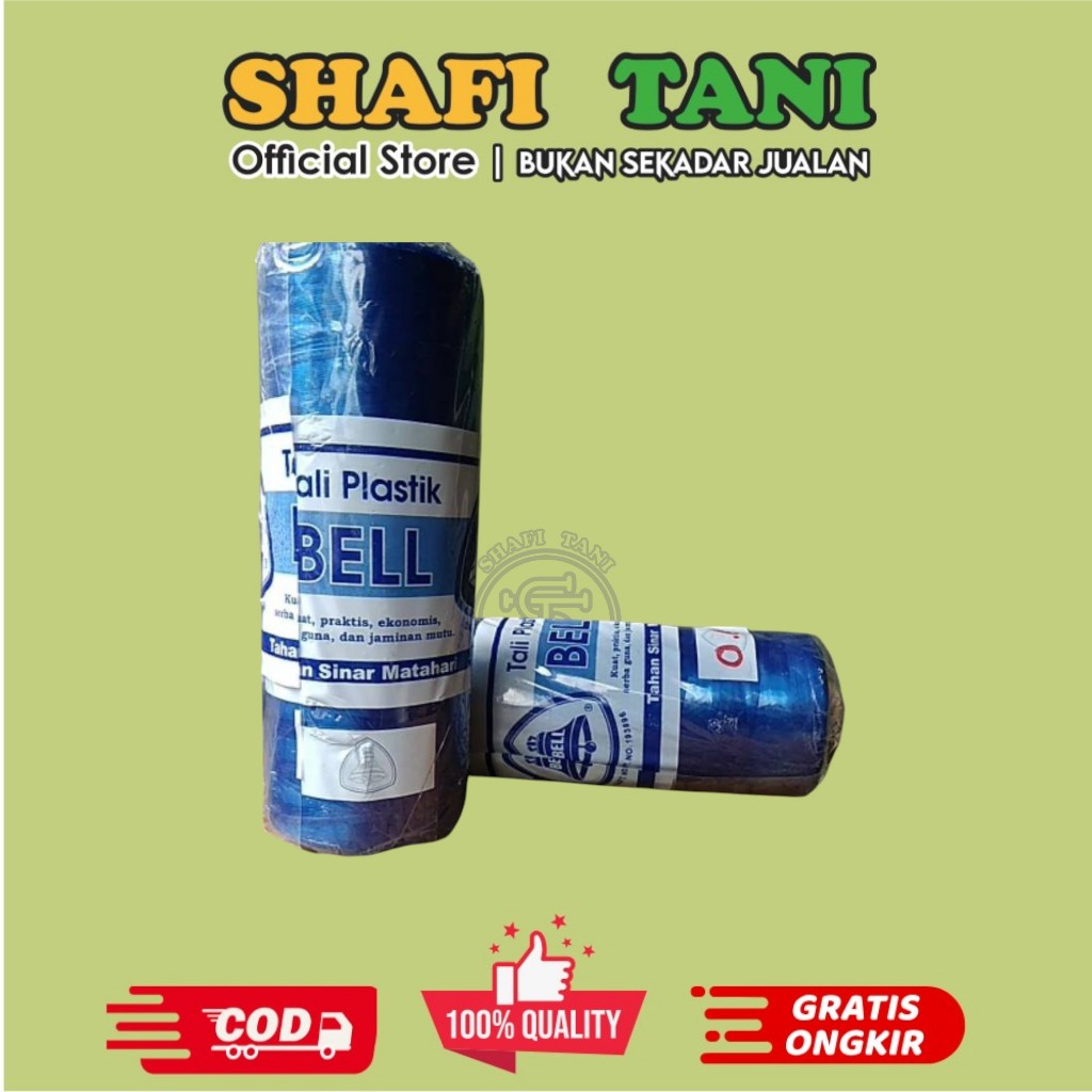 

TALI PLASTIK merk BELL biru serbaguna, kuat, awet, tahan matahari