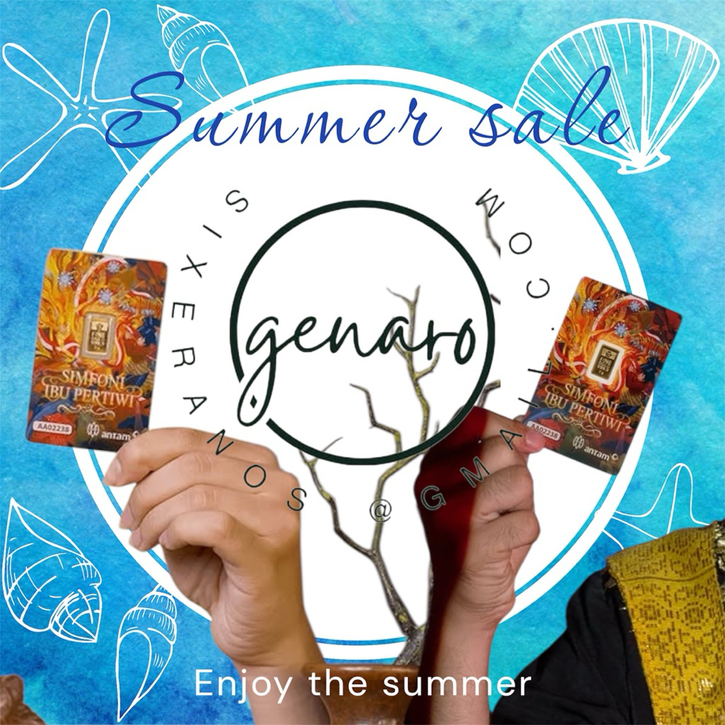 Gift Kado Hadiah LOGAM MULIA EMAS 1Gram 24K ANTAM SIX 6ERANOS 6ENARO 6ERANO GERANO NATALIE ZAFIRAH C