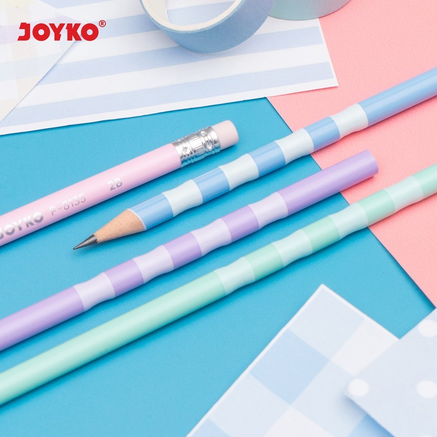 

JOYKO PENCIL 2B P-8135 - SATUAN / Joyko P-8135 Royal Grid 2B Pencil ECER / Pensil Joyko P-8135 Royal Grid Kualitas Baik PCS