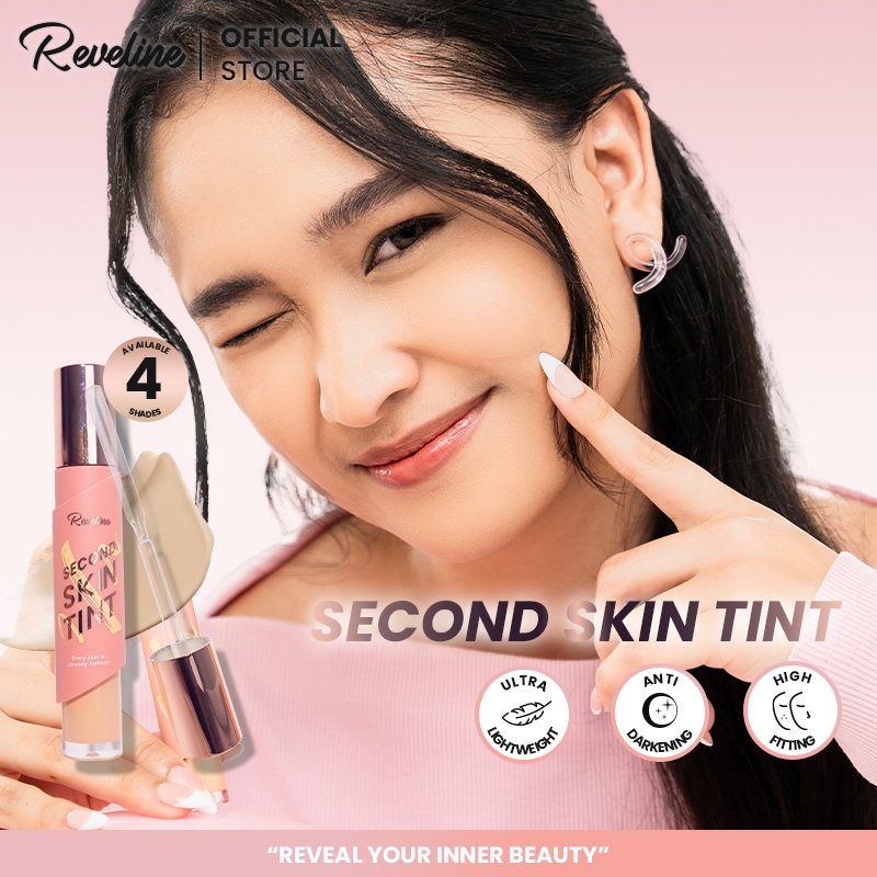 REVELINE Skin Tint Liquid Cushion with Spatula Tip Applicator / Light Foundation