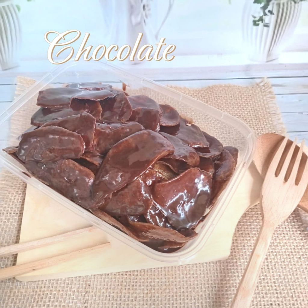 

keripik pisang coklat lumer premium