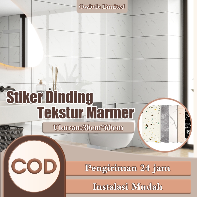 Wallpaper dinding VINYL Marble 30x60 cm / Lantai Vinyl Marbel Granit/Stiker Cabinet Marbel (3MM)