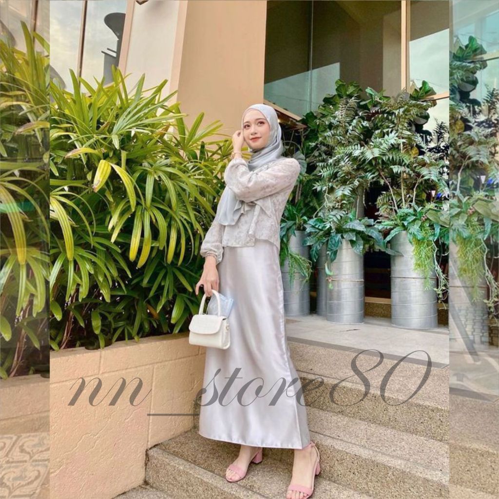 Rok Satin Silk Premium / A Line Satin Skirt / Maxi Skirt High Quality