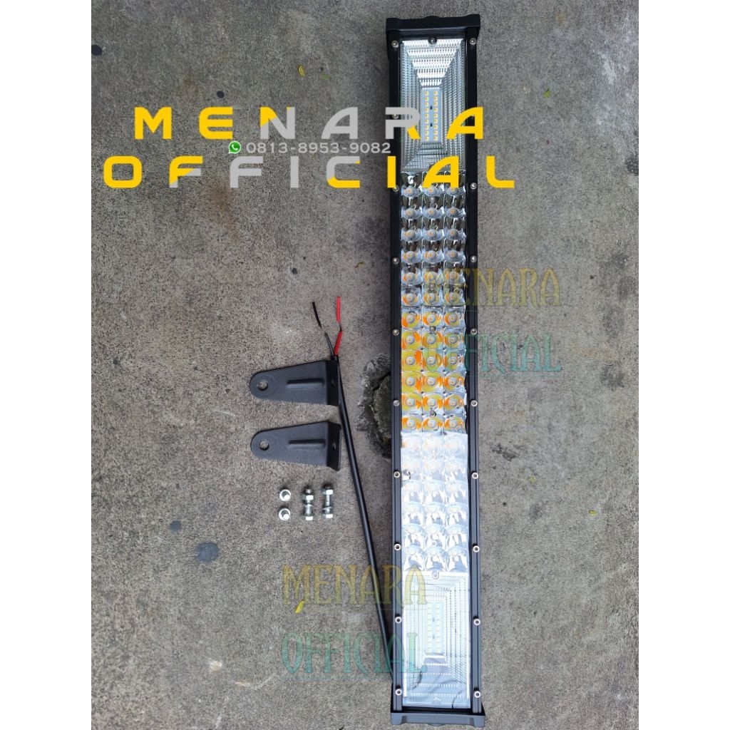 Lampu Sorot Putih Kuning Led Bar Jeep Offroad Panjang 55 Cm 5 Mode  Universal Work Light