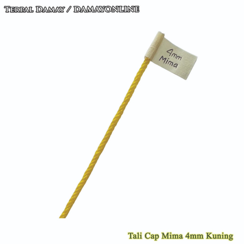 

Tali Tambang PE Cap Mima 4mm Kuning / Meter ( Harga Per Meter )