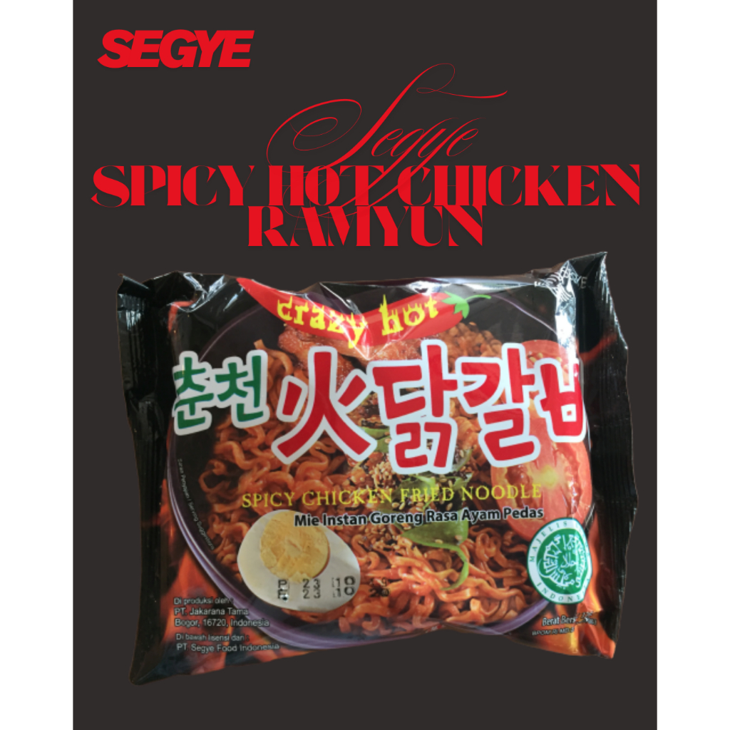 

SEGYE RAMYUN - CRAZY HOT SPICY CHICKEN FRIED NOODLE - HALAL MUI