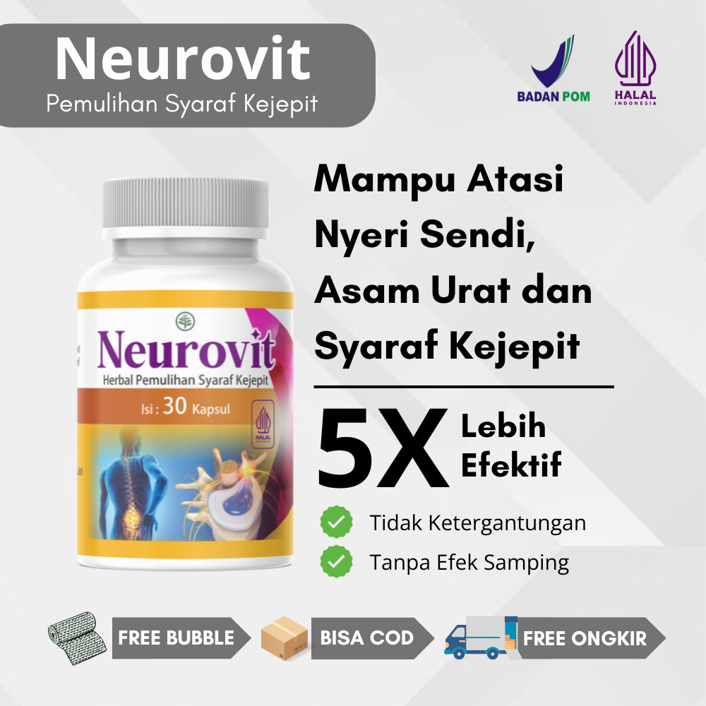 PROMO TERLARIS COD  - NEUROVIT  Herbal Atasi Nyeri Sendi dan Tulang,  saraf kejepit, asam urat, rema