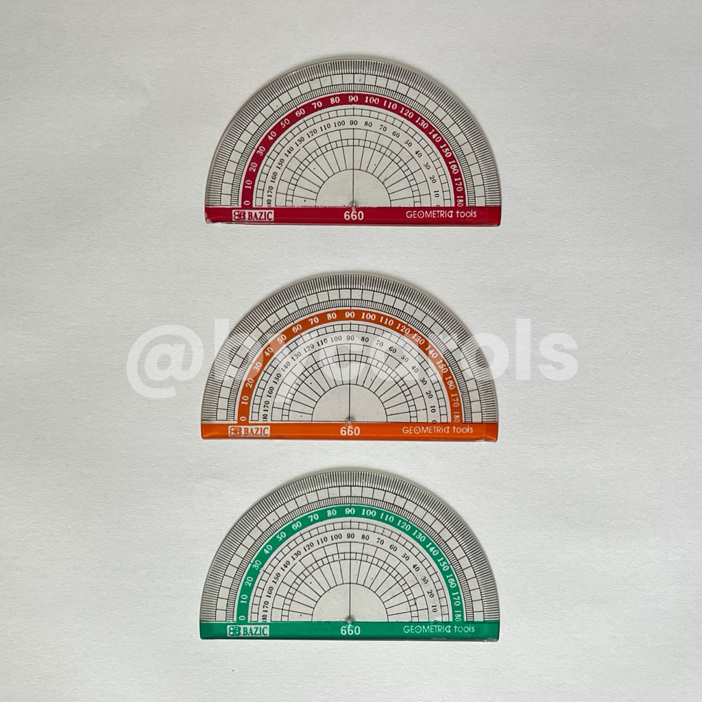 

BAZIC PENGGARIS BUSUR PENGGARIS 180 DERAJAT PROTRACTOR