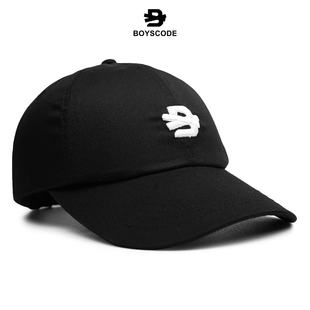 BOYSCODE Topi Baseball Distro Polo Cap Pria Wanita BIG LOGO Hitam / Topi Golf / Topi Basic Casual