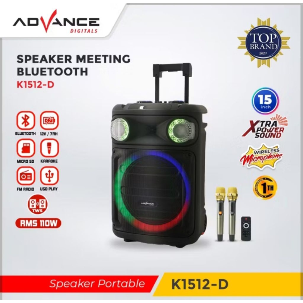 SPEAKER PORTABEL ADVANCE 15 INCH K1512D