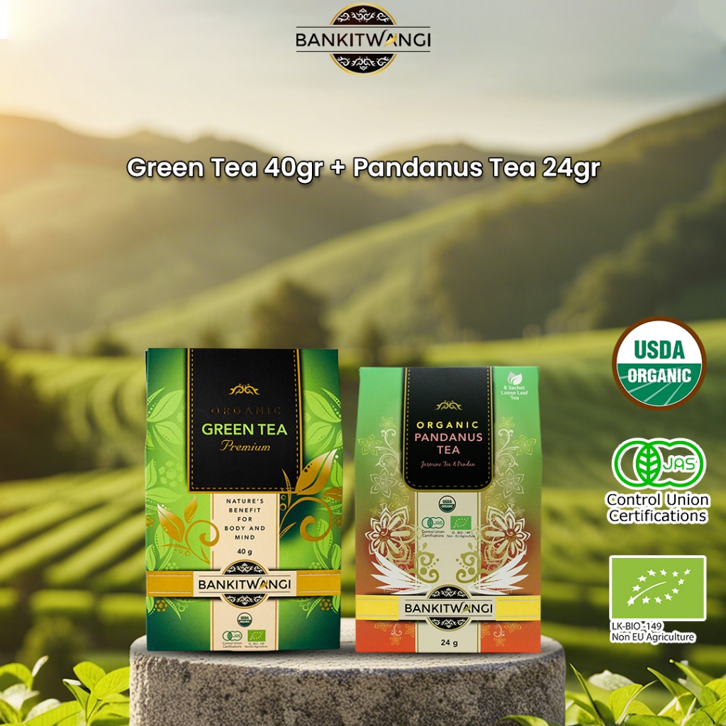 

Paket Bundling Bankitwangi Organic Green Tea 40gr + Pandanus Tea 24gr