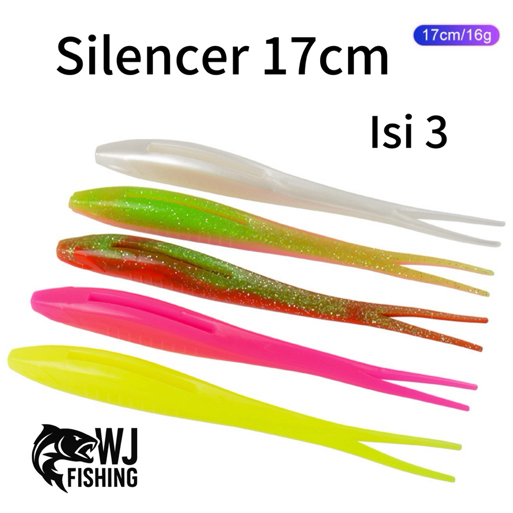 Silencer 18cm 1pack isi 3 umpan casting toman rep Ozmy