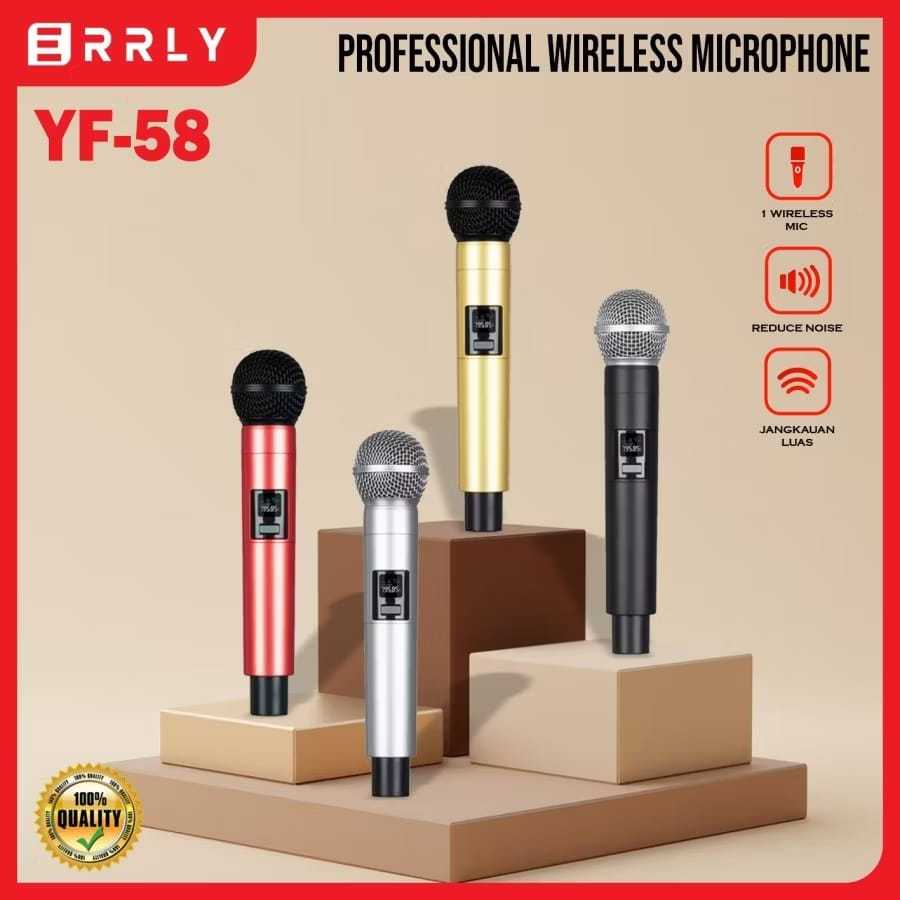 Microphone Mikrofon Karaoke Wireless Mic Karaoke Wireless Microphone Wireless karaoke  YF 58  / 1MIC