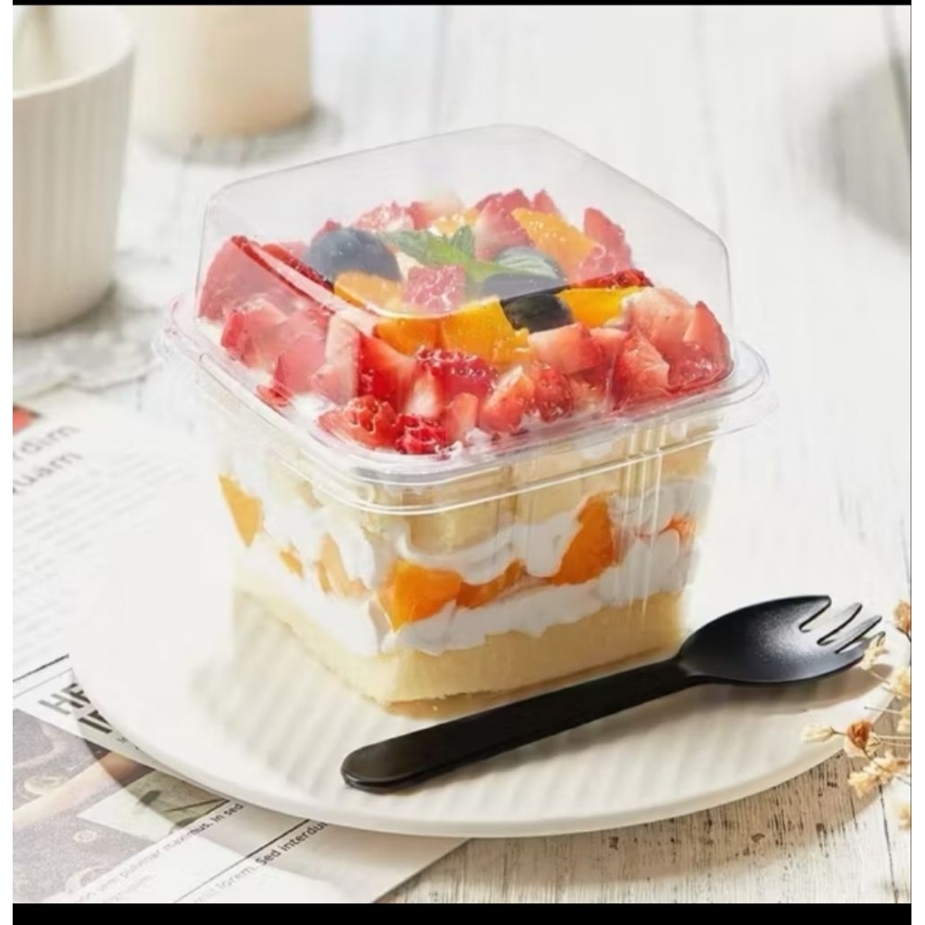 Kotak dessert box / kotak pudding box/ mika dessert 400ml sampai tutup