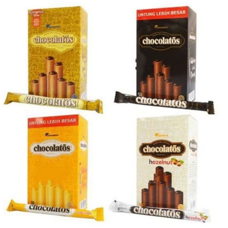 

Chocolatos Wafer BOX isi 24 pcs All Varian Rasa @14gr