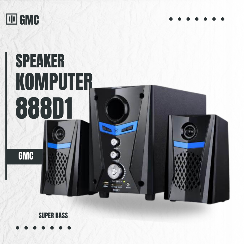Speaker Multimedia GMC Super Bass 888 D1 / D2 / D3
