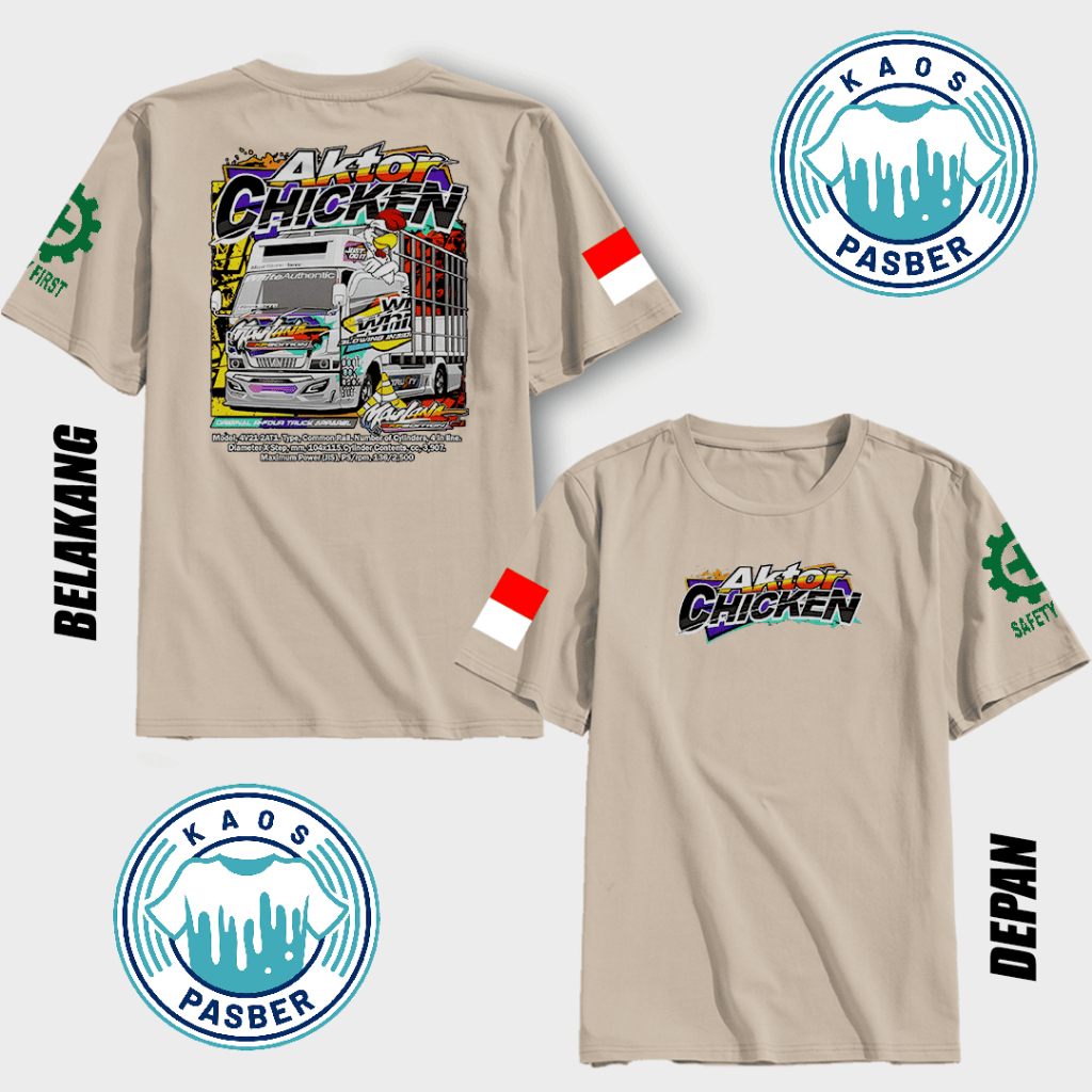 KAOS TRUK AYAM RFR056 KAOS TRUK OLENG KAOS AKTOR CHICKEN KAOS TRUK TERBARU