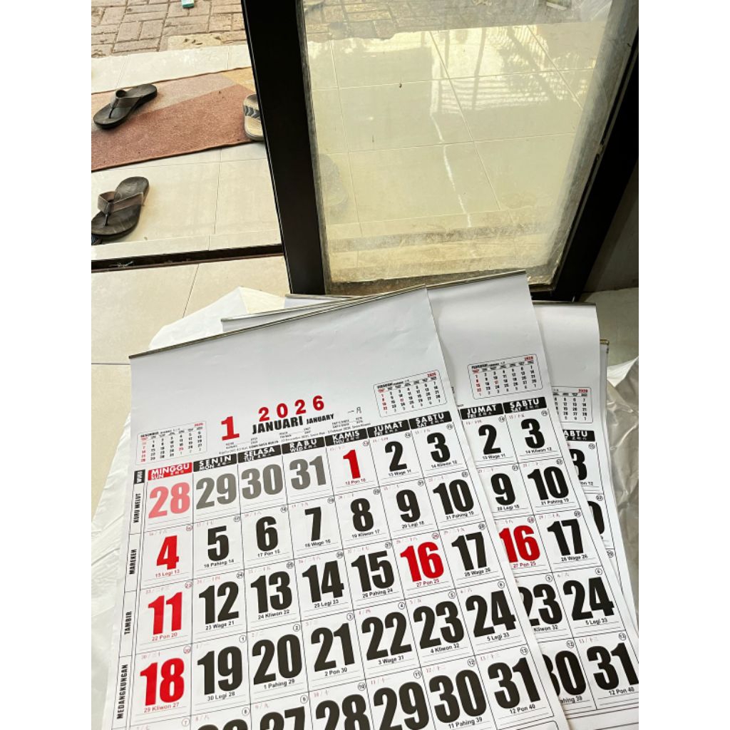 

Kalender Dinding 2026 jumbo uk 50x65/Terima Custom/Kop/Murah langsung cetak sendiri