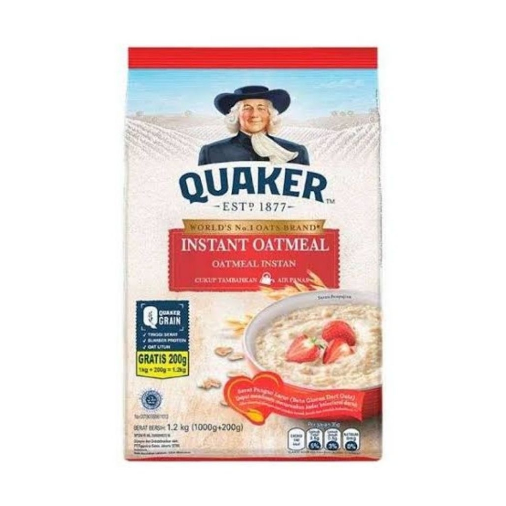 

Quaker Oatmeal Cereal [BERAT BERSIH : 1200g ]