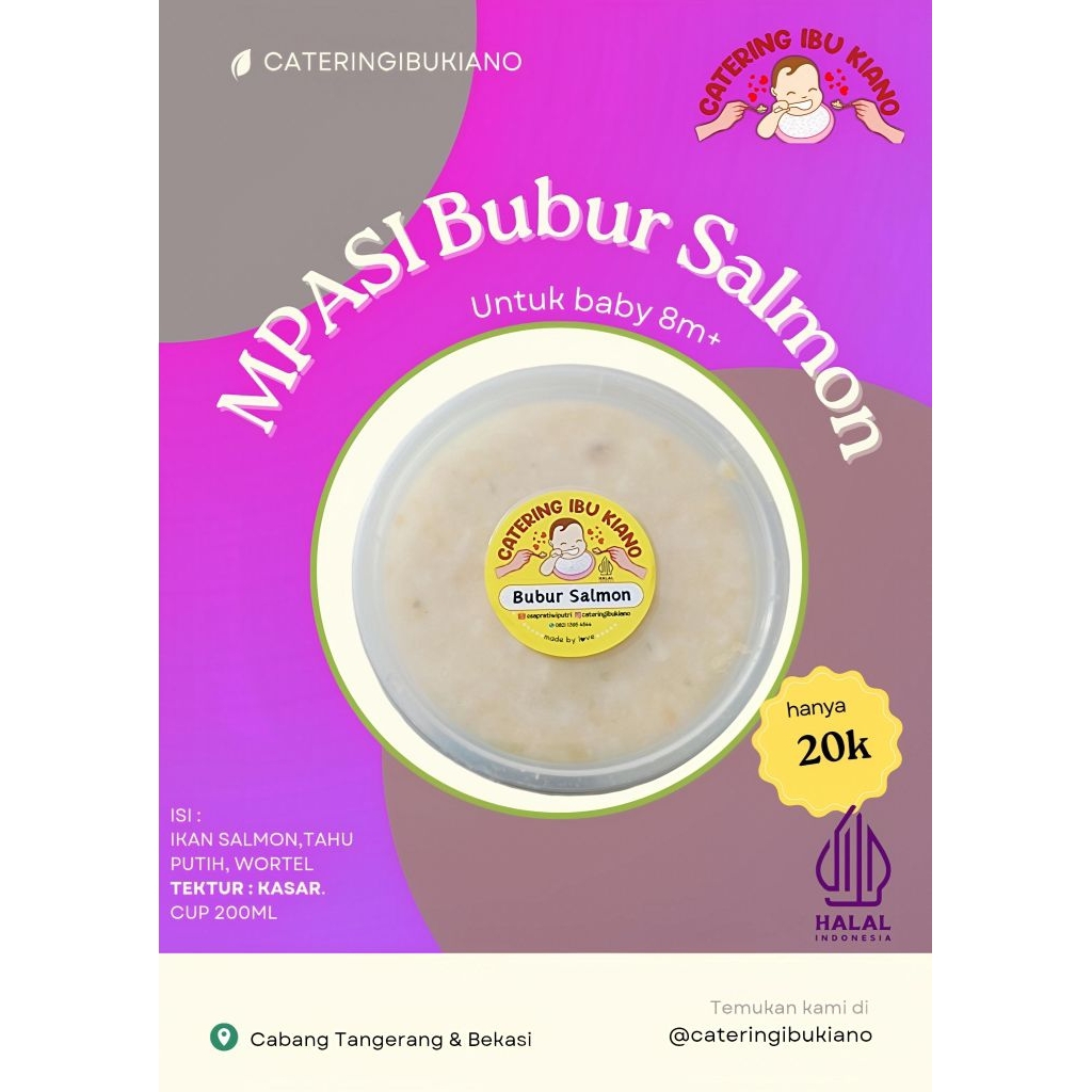 Bubur Salmon Catering MPASI Bayi FROZEN