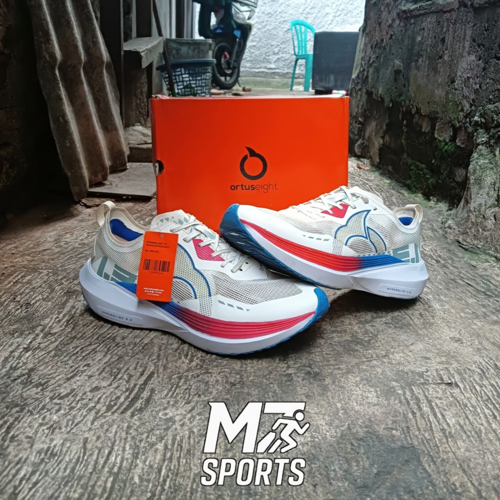 By Mz Sports Sepatu Lari Ortuseight Hyperglide 3.0 White Ukuran 44 Preloved Fullset