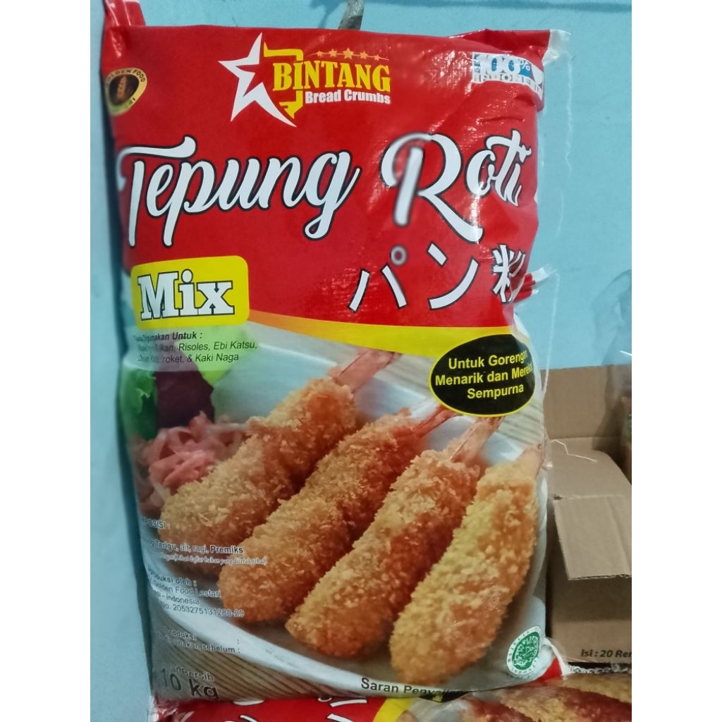 

Tepung roti bread crumbs cap bintang
