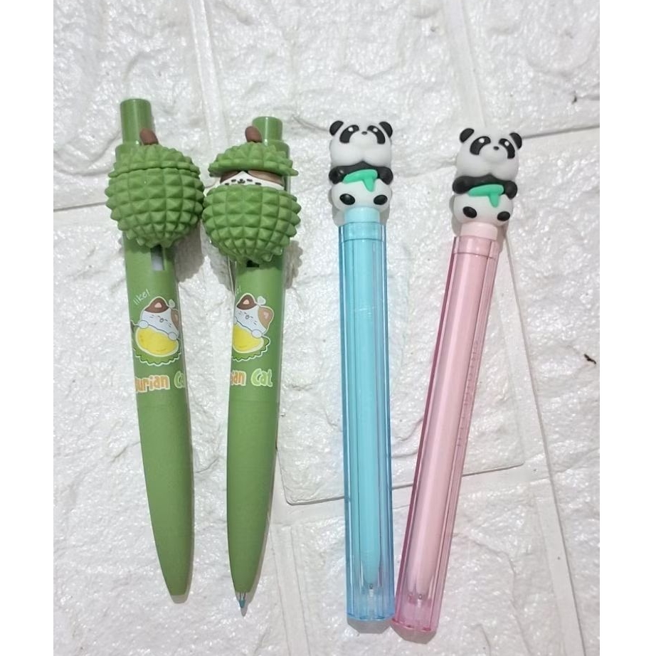 

bolpen bolpoint pena kuki motif karakter durian ngumpet panda lucu