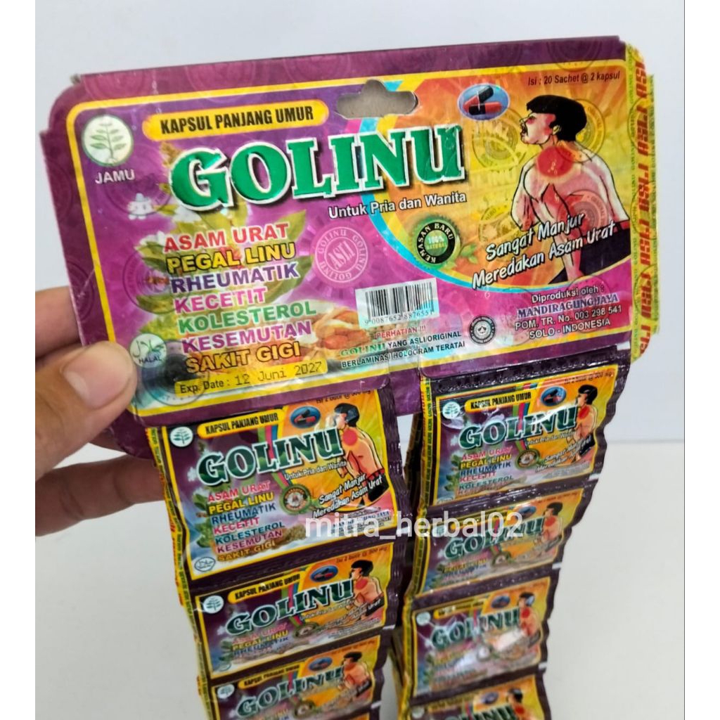 COD herbal asam urat kapsul GOLINU Original [grosir]