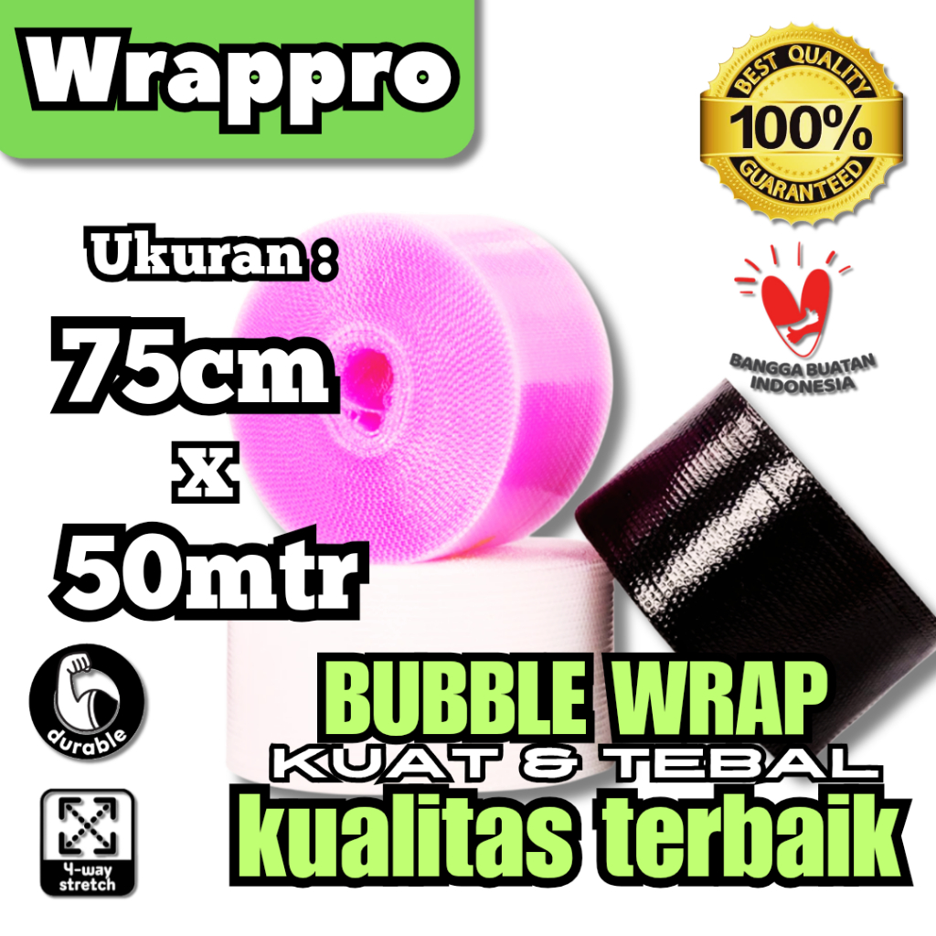 

Plastik Bubble Packing Online 75x50 / Bubble Wrap Roll 75cm x 50meter