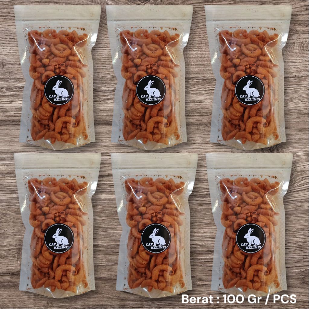 

Makaroni 100 Gr | Jajanan Cap Kelinci 100 Gr, Pedas Daun Jeruk | Makaroni Murah | Terlaris