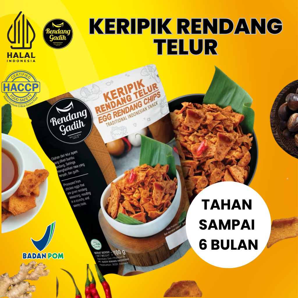 

KERIPIK RENDANG TELUR - RENDANG GADIH PAYAKUMBUH