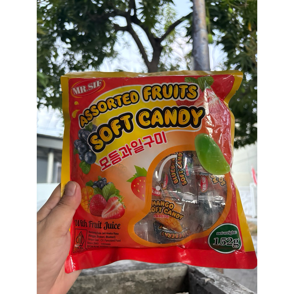 

Mr.Sif Assorted Fruit Soft Candy 152gr