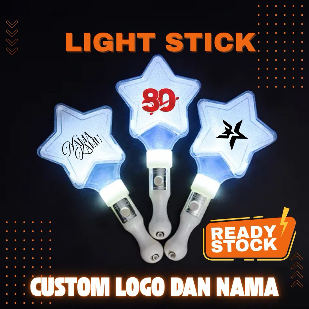 50PCS STICK BINTANG PUTIH LOGO STIKER acara pesta kantor reuni