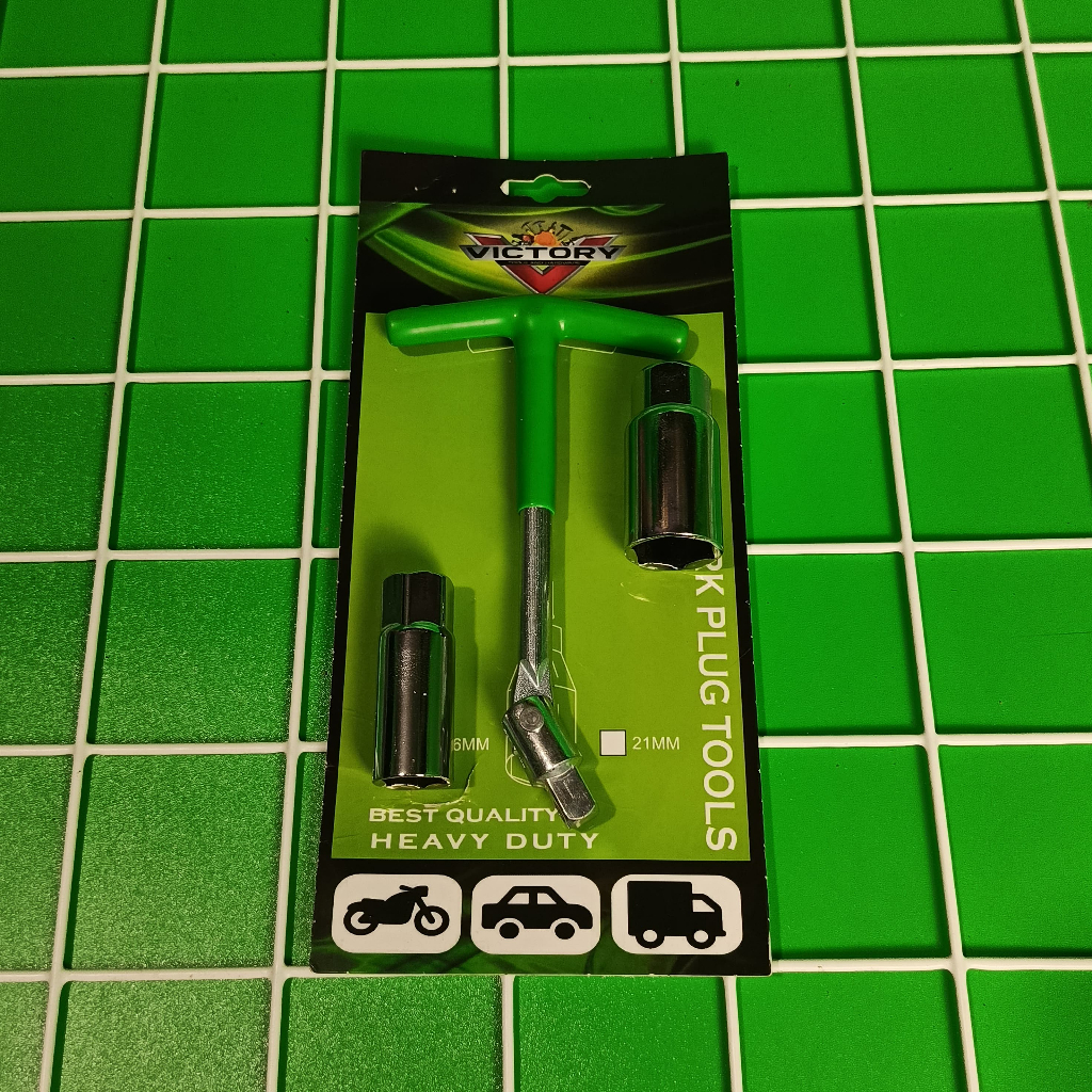 VICTORY Kunci Busi Fleksible 2 Mata Shock Busi 16 mm 21 mm / Kunci Busi Matic / Kunci Shock Victory