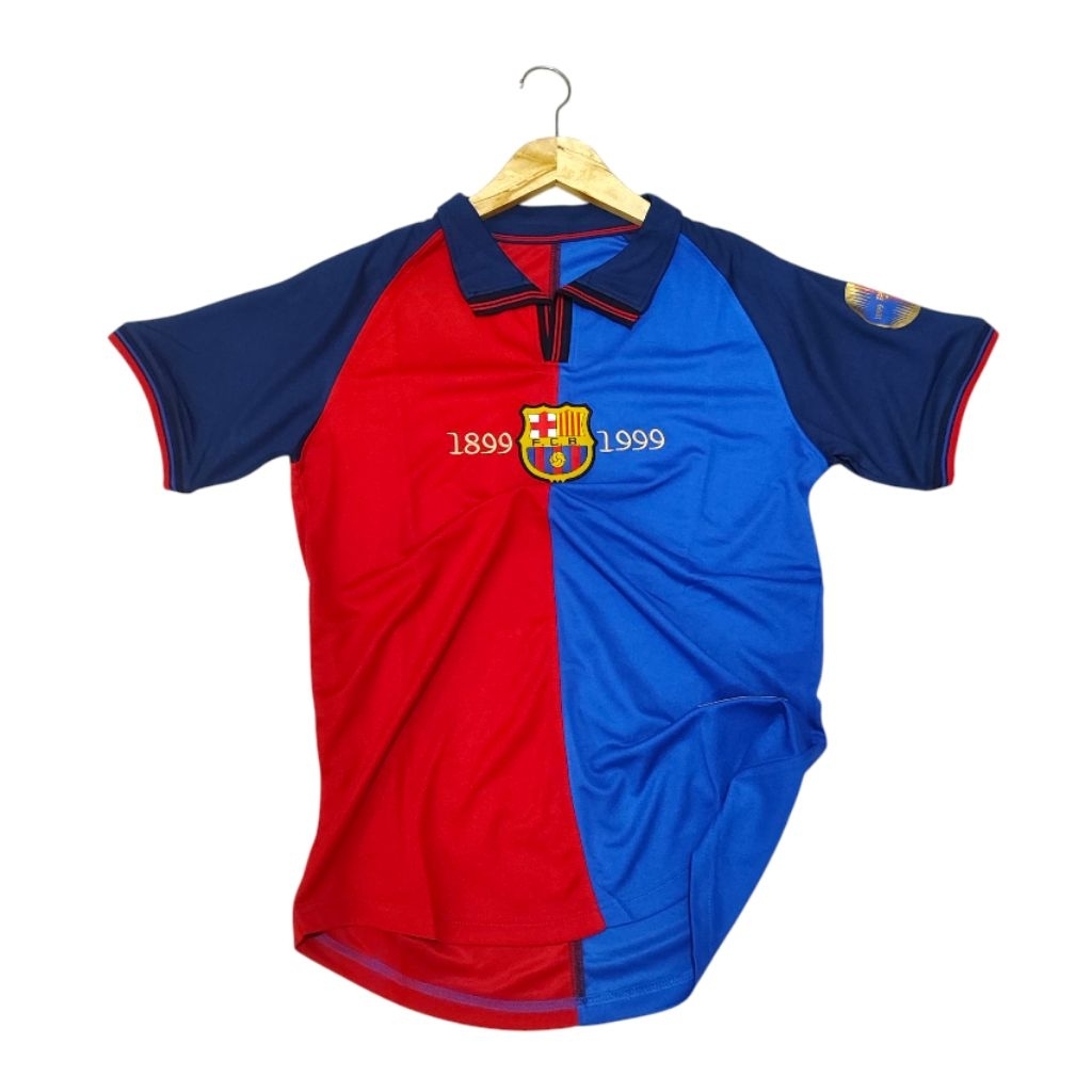 RETRO Jersey Bola Barca Home Centenary 99/00 Grade Ori Berkualitas