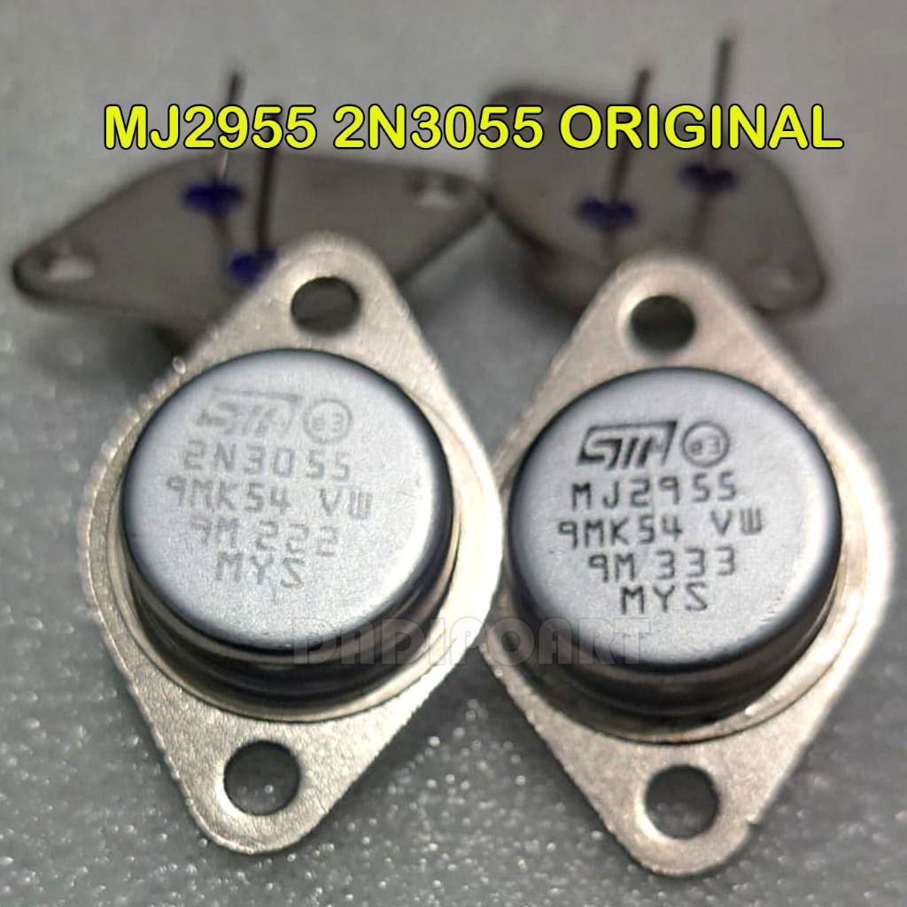 (1Set) TRANSISTOR JENGKOL 2N3055 MJ2955 JENGKOLAN 2955 3055 ST MALAYSIA / Transistor 2n3055