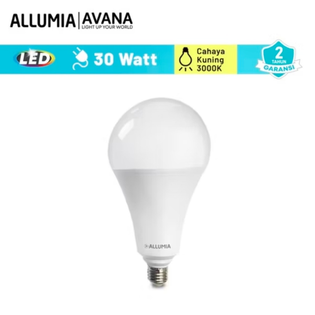 ALLUMIA Bulb Lampu LED 30 Watt Kuning Warm White 3000K Led Light Bulb Bohlam Led A21