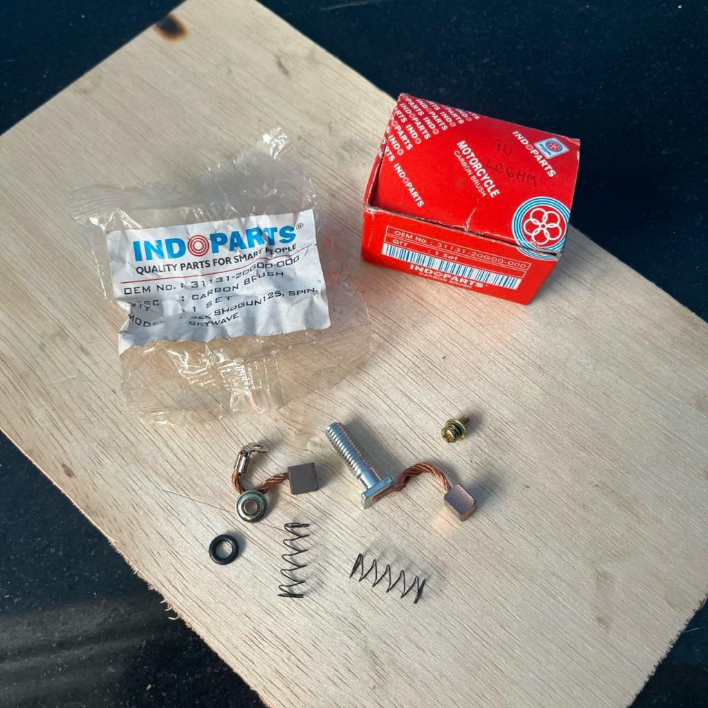 carbon brush arang dinamo starter Suzuki shogun 125 spin skywave indopart