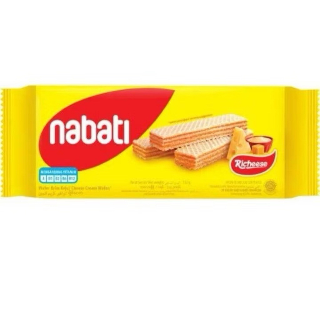 

nabati wafer 110gr - wafer krim keju / krim coklat / goguma / pink lava enaaak muraahh