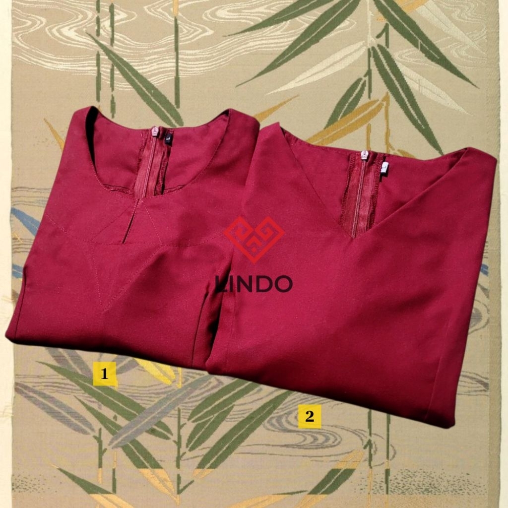 Baju Bussu Siku Toraja & Baju Pokko' Modern Toraja/Baju Dilimai Toraja/Baju Expo Toraja (Maroon) (Ko