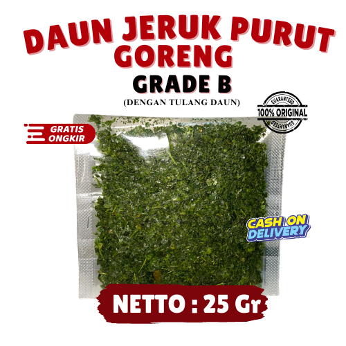 

DAUN JERUK PURUT GORENG 25 GR ASLI BUMBU TABUR CAMILAN BASRENG CIKRUH GRADE B