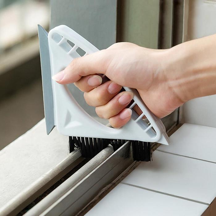 3in1 Sikat Wiper Segitiga Sudut Celah Pembersih Celah Air Alur Jendela Debu Kotoran Window Wiper Bru