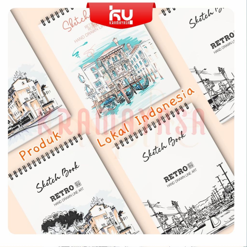 

Sketchbook/A5 Buku Gambar Buku Sketsa Vertikal Jilid Spiral 40 Lembar / 80 Halaman
