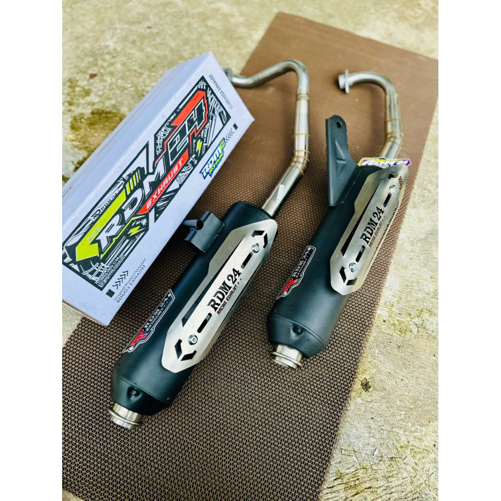 Knalpot Original RDM24 EXHAUST Type Moncong Kenochi Tameng Stainless RDM24  New Sarangan Bor2an,Sart