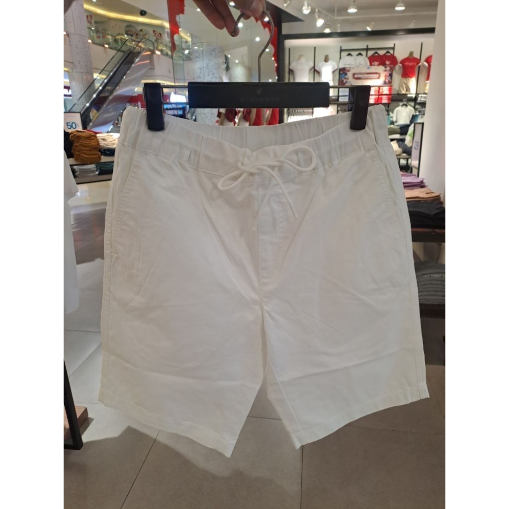 GIORDANO CELANA PENDEK PRIA SIGNATURE WHITE (ORIGINAL) 100%