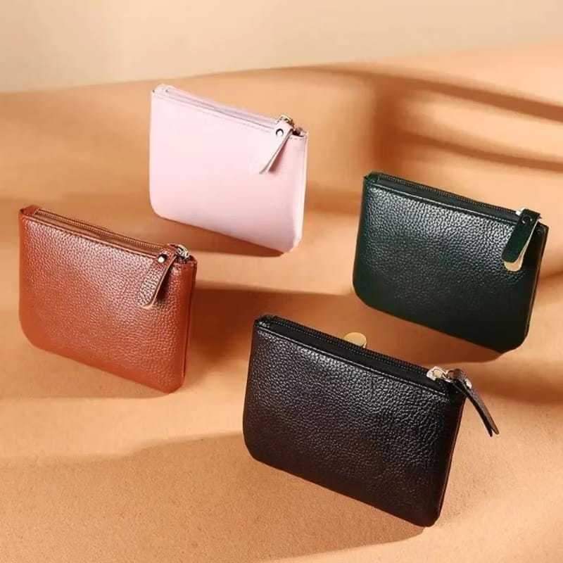 Dompet Koin Wanita Kulit Kecil Terbaru dengan Resleting