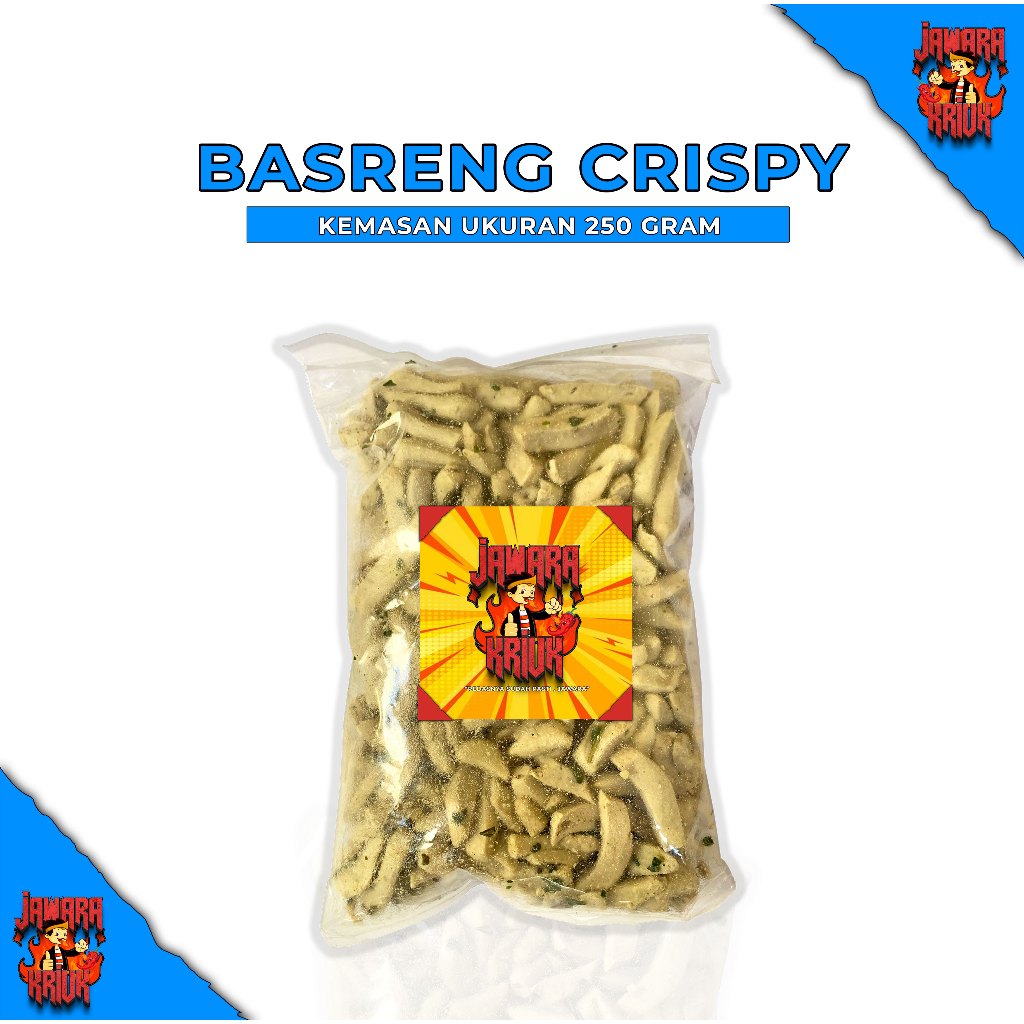 

JAWARAKRIUK - BASRENG STIK 250 GRAM PEDAS GURIH DAUN JERUK bumbu sangat melimpah bastik Food Snack
